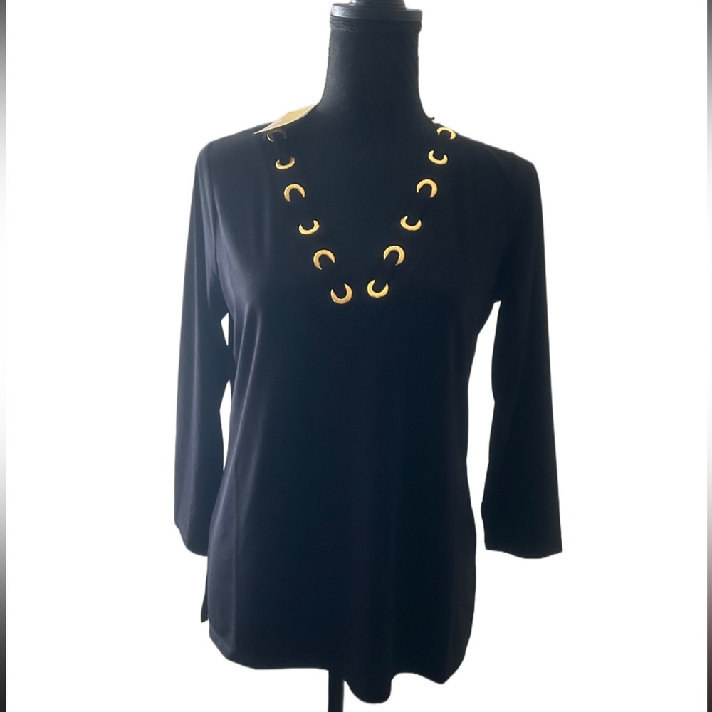 NWT Michael Kors Black V Neck